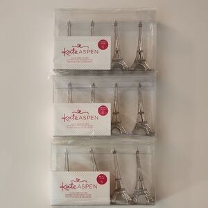 Kate Aspen Silver Eiffel Tower Place Card Holders 3packs Of Four Holders